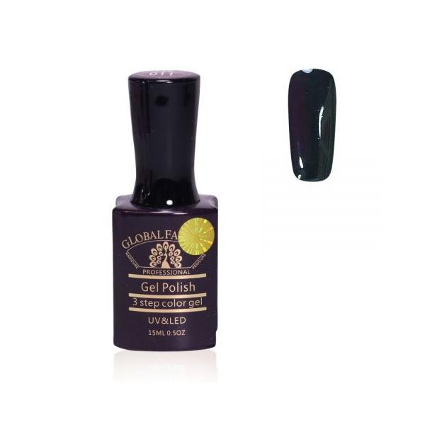 Oja semipermanenta, Global Fashion, Premium, 15ml, Negru 011