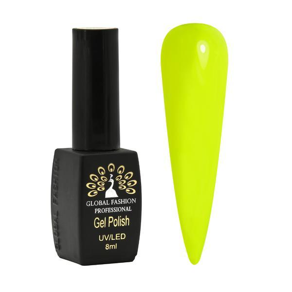 Oja semipermanenta, Global Fashion, Luminous, fosforescenta, 8ml, Galben neon 01