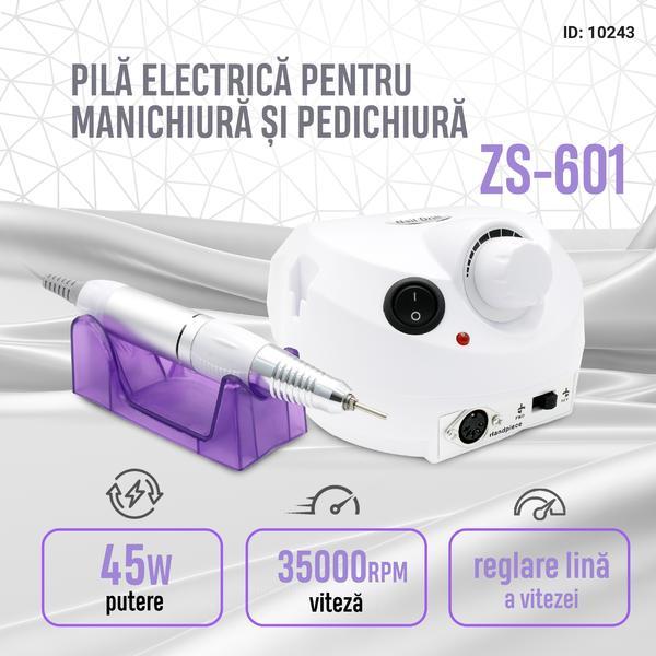 Freza electrica ZS-601, Global Fashion, 35000 RPM, 45W, Alb