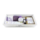 Set cadou Lavanda Story 10(Saculet, apa florala, balsam piele, ulei esential, sapun) 250 g