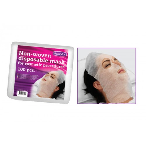 Masca de unica folosinta din material netesut - Beautyfor Non-woven Pre-Cut Disposable Facial Masks, 100 buc