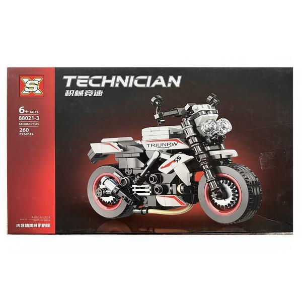 Set de constructie Technic, Motocicleta de colectie Kaixuan 765 RS, 260 piese