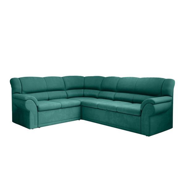 Coltar extensibil stanga verde smarald Amelia 270x220x93 cm