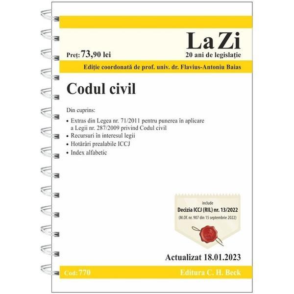 Codul civil act. 18.01.2023 - Coord. Flavius-Antoniu Baias