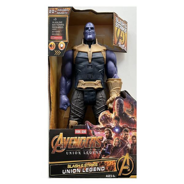 Figurina Avengers cu efecte sonore si luminoase, Thanos, 30 cm