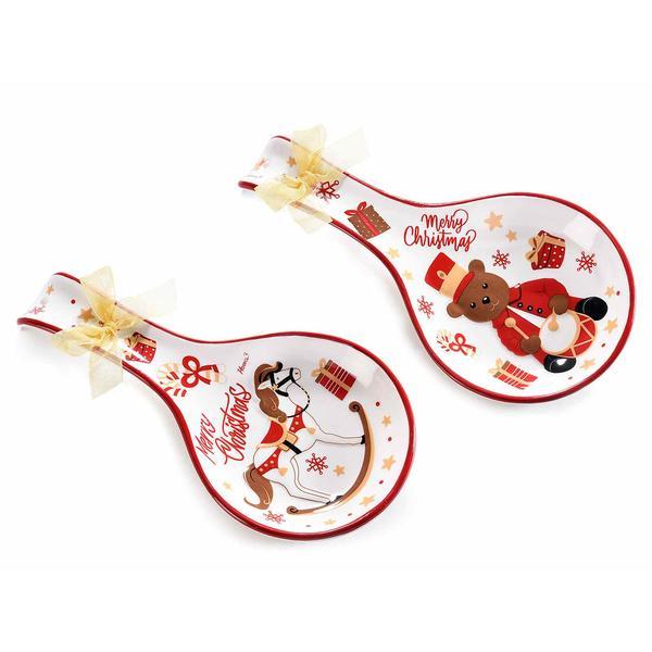 Set 2 suporturi lingura Craciun Vintage Xmas 12x24 cm