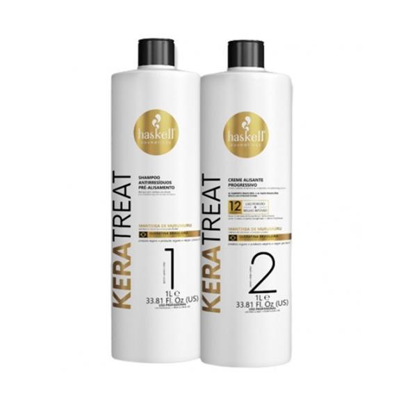 Kit Indreptare Progresiva  a parului Keratreat (Sampon Si Crema Indreptare), Haskell, 1L+1L