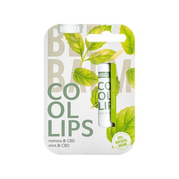 Balsam natural pentru buze, cu menta si Cbd, Cool Lips, Biobaza, 4,5 g