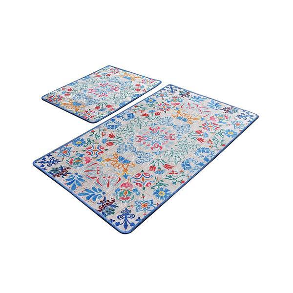 Set 2 Covorase baie Ceramica, 60 x 100 cm, 50 x 60 cm, Antiderapant, Multicolor