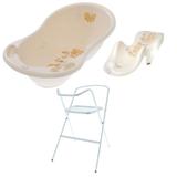 Set pachet cadita alb Ursulet + suport anatomic si suport metalic