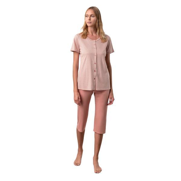Pijama de dama Vamp, 18108, XL, 50% bumbac&50% modal, roz