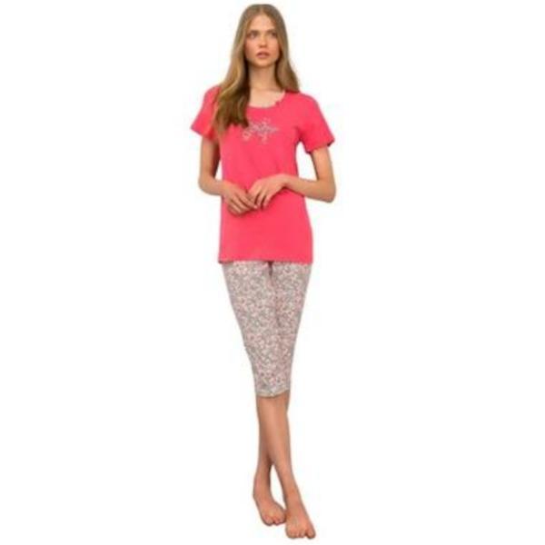 Pijama de dama Vamp 16241,XL, bumbac, roz