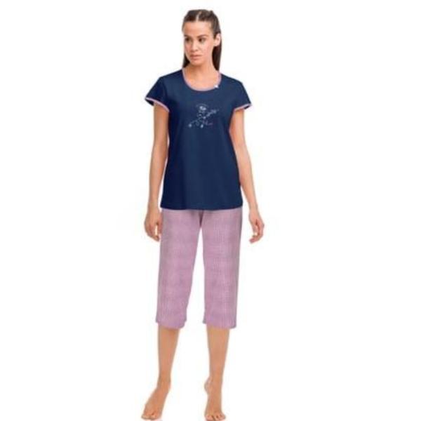 Pijama de dama Vamp 14908, L, bumbac, albastru