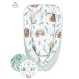 MimiNu - Cosulet bebelus pentru dormit, Baby Cocoon 75x55 cm, Husa 100% bumbac, Lulu Natural