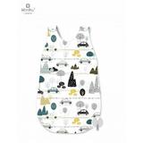 MimiNu - Sac de dormit pentru bebelusi, De iarna, Din bumbac, Cu fermoar lateral, Cu capse pe umar, 70 cm, 0 – 6 luni, 2.5 Tog, Childrens Journey Grey