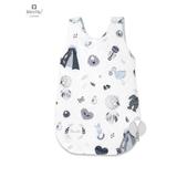 MimiNu - Sac de dormit pentru bebelusi, De iarna, Din bumbac, Cu fermoar lateral, Cu capse pe umar, 70 cm, 0 – 6 luni, 2.5 Tog, Baby Shower Blue