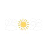 Set stickere decorative, Soare si multi norisori albi, 7 coli 30x30 cm
