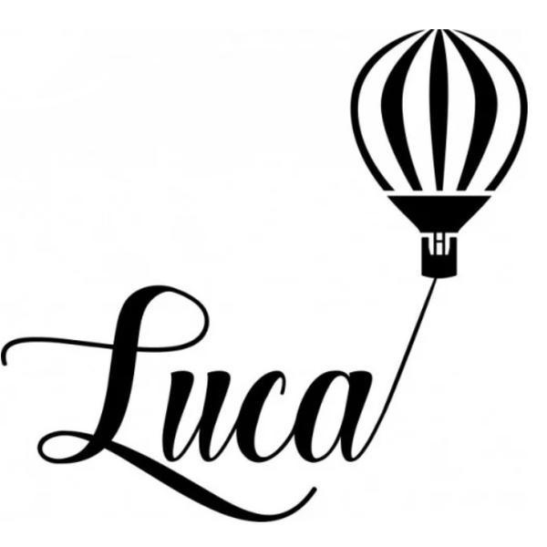 Sticker decorativ, Balon Luca, negru, 120x110 cm