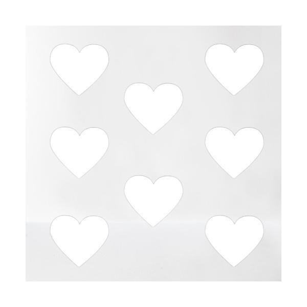 Sticker decorativ, Duragon, perete, Inimi, alb, 24 bucati, 10.5x9 cm