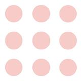 Buline, sticker decupat, Duragon, roz, pentru interior, 50 bucati/set, diametru bulina 8 cm