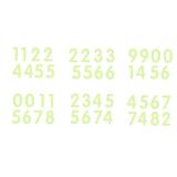 Set stickere fosforescente decorative, Cifre, 1 set format din 6 coli 20x13 cm