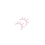 Sticker decorativ, Ochi somnorosi, roz, 2 buc, 15x8 cm