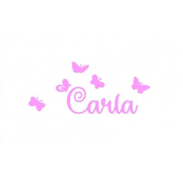 Sticker decorativ, Fluturi Carla, lila, 50x21 cm