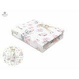 MimiNu - Cearceaf cu elastic pentru patut co-sleeper, Leonie, Dimensiune 83 x 50 cm, Din bumbac certificat Oeko Tex Standard 100, Sweet Deer Pink