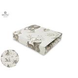 MimiNu - Cearceaf cu elastic pentru patut 120X60 cm, Din bumbac, Design, Calm Forest Beige