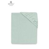 MimiNu - Cearceaf cu elastic pentru patut 120X60 cm, Din terry, Material certificat Oeko Tex Standard 100, Cold Mint