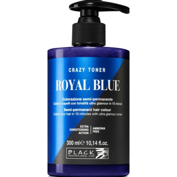 Toner Semi-Permanent - Crazy Toner Aquamarine Black Professional, nuanta Albastru, 300 ml