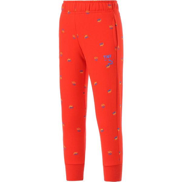 Pantaloni copii Puma X Tiny Aop 53399532, 104 cm, Rosu