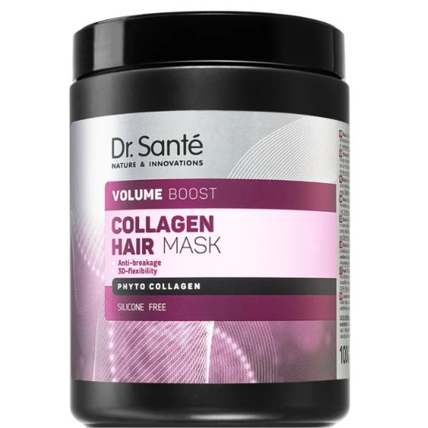 Masca pentru Volum, Anti-rupere 3 D-Flexibility cu Phyto Collagen fara Silicon - Dr. Sante Volume Boost Collagen Hair Mask Silicone Free, 1000 ml