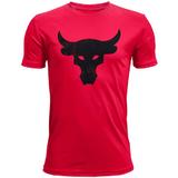 Tricou copii Under Armour Project Rock Brahma Bull 1361856-600, 137-147 cm, Rosu