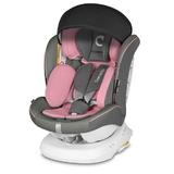 Lionelo - Scaun auto Bastiaan One Pozitie de somn, Protectie laterala, Rotire 360 grade, Top Tether, 0-36 Kg, cu Isofix, Conform cu standardul european de securitate ECE R44/04, Roz