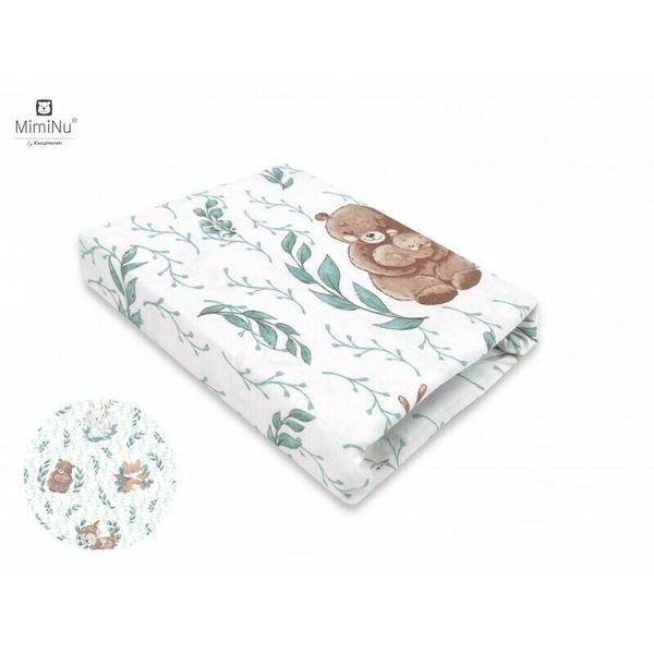 MimiNu - Cearceaf cu elastic pentru patut co-sleeper, Leonie, Dimensiune 83 x 50 cm, Din bumbac certificat Oeko Tex Standard 100, Lulu Natural