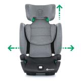 Petite&Mars - Scaun auto, Cu isofix, 15-36 kg, 4 Pozitii de reglare a spatarului, Elite I-size, Conform cu standardul european de securitate ECE R129 i-size, Misty Grey