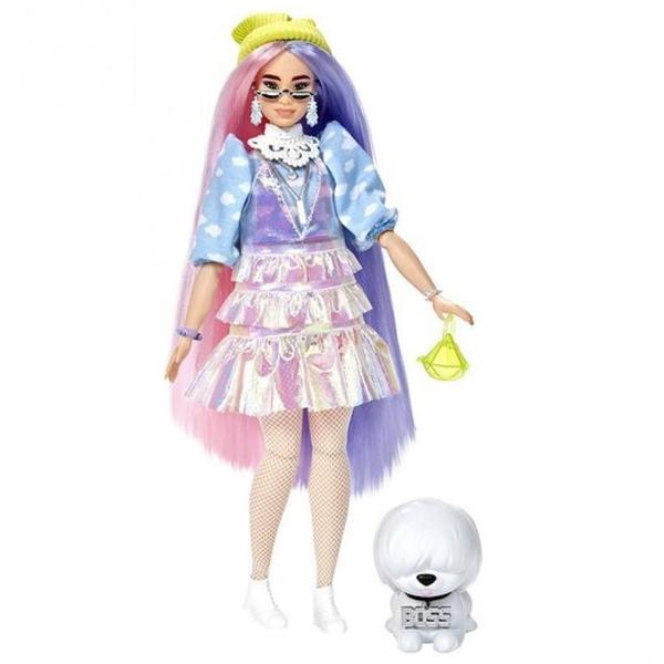 Papusa Barbie by Mattel Extra Style Beanie GVR05 cu figurina si accesorii