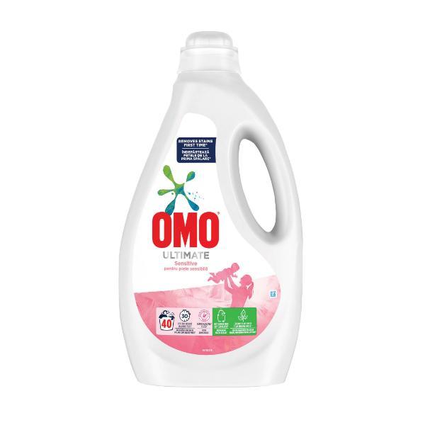 SHORT LIFE - Detergent Lichid Automat pentru Piele Sensibila - Omo Ultimate Sensitive, 2000 ml