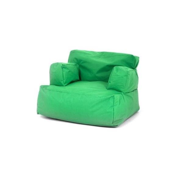 Fotoliu tip para, Big Bean Bag, textil umplut cu perle polistiren, verde, 80 x 80 x 70 cm