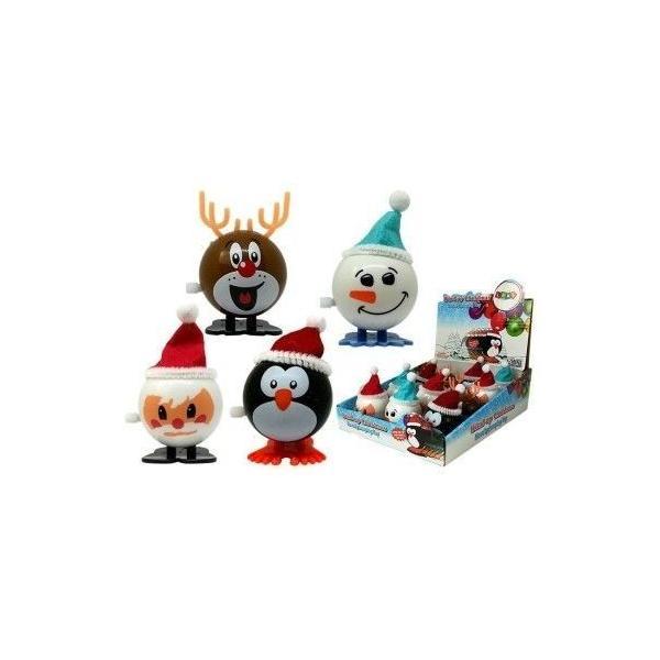 Set 12 jucarii, pinguin, ren, om de zapata si mos de Craciun, pentru copii, LeanToys, 7171