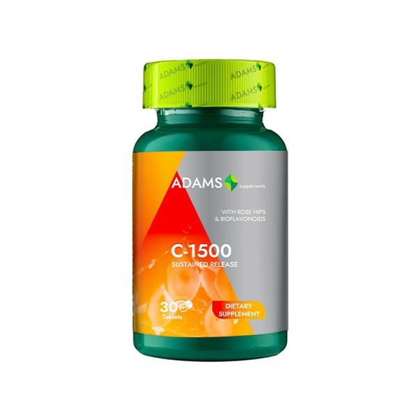 Vitamina C-1500 cu Macese Adams Supplements, 30 tablete