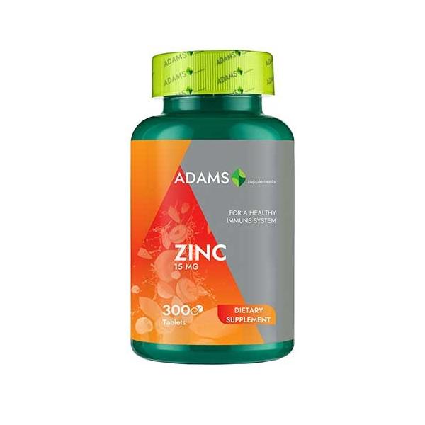 Zinc 15 mg Adams Supplements, 300 tablete