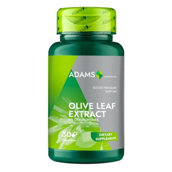 Extras din Frunze de Maslin 600 mg Adams Supplements Olive Leaf Extract Blood Pressure Support, 30 capsule