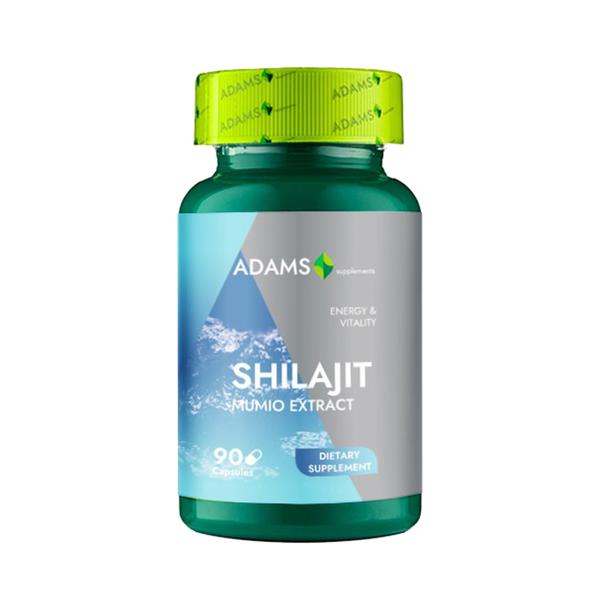 Shilajit Mumio Extract 400 mg Adams Supplements Energy &amp; Vitality, 90 capsule