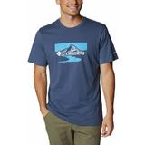 Tricou barbati Columbia Path Lake Peak Graphic 1934811-479, M, Albastru