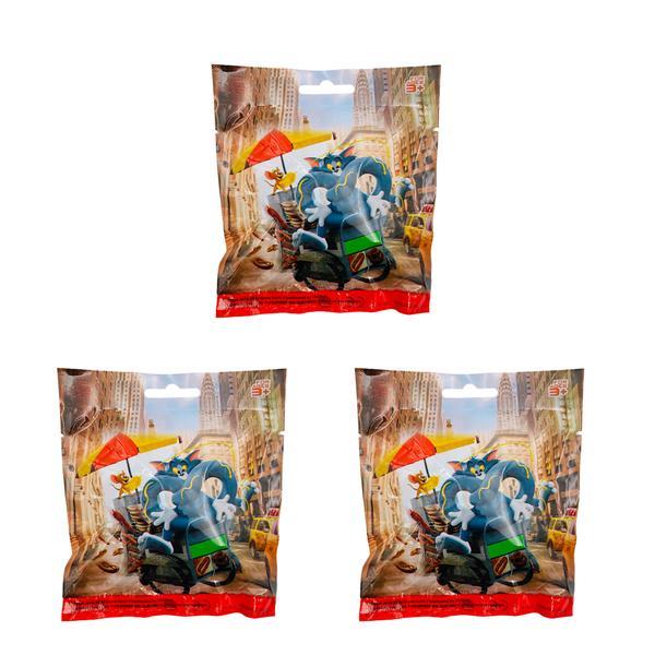 Kit 3 Plicuri Tom&Jerry, cu figurina si cartonase surpriza, Mistery Box, 7cm