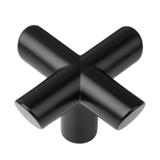 Buton pentru mobila Equis, finisaj negru mat, 40x40 mm