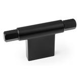Buton pentru mobila Prisma, finisaj negru mat, 78x41 mm
