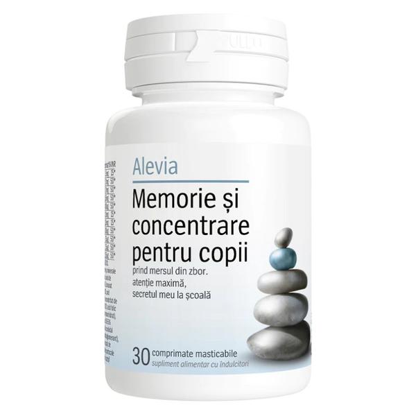 Memorie si Concentrare pentru Copii Alevia, 30 comprimate masticabile